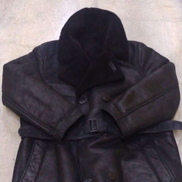Avirex Highview Sheepskin Shearling Trench - Picture 3 of 11
